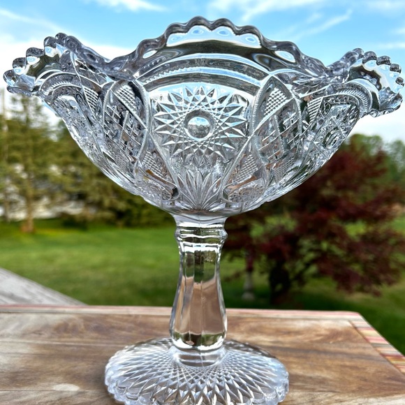 Vintage Imperial Glass Fashion Large Compote, - Picture 14 of 14